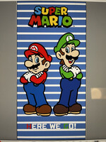 Nintendo Super Mario Bath Towel Mario Luigi 70x140cm Cotton