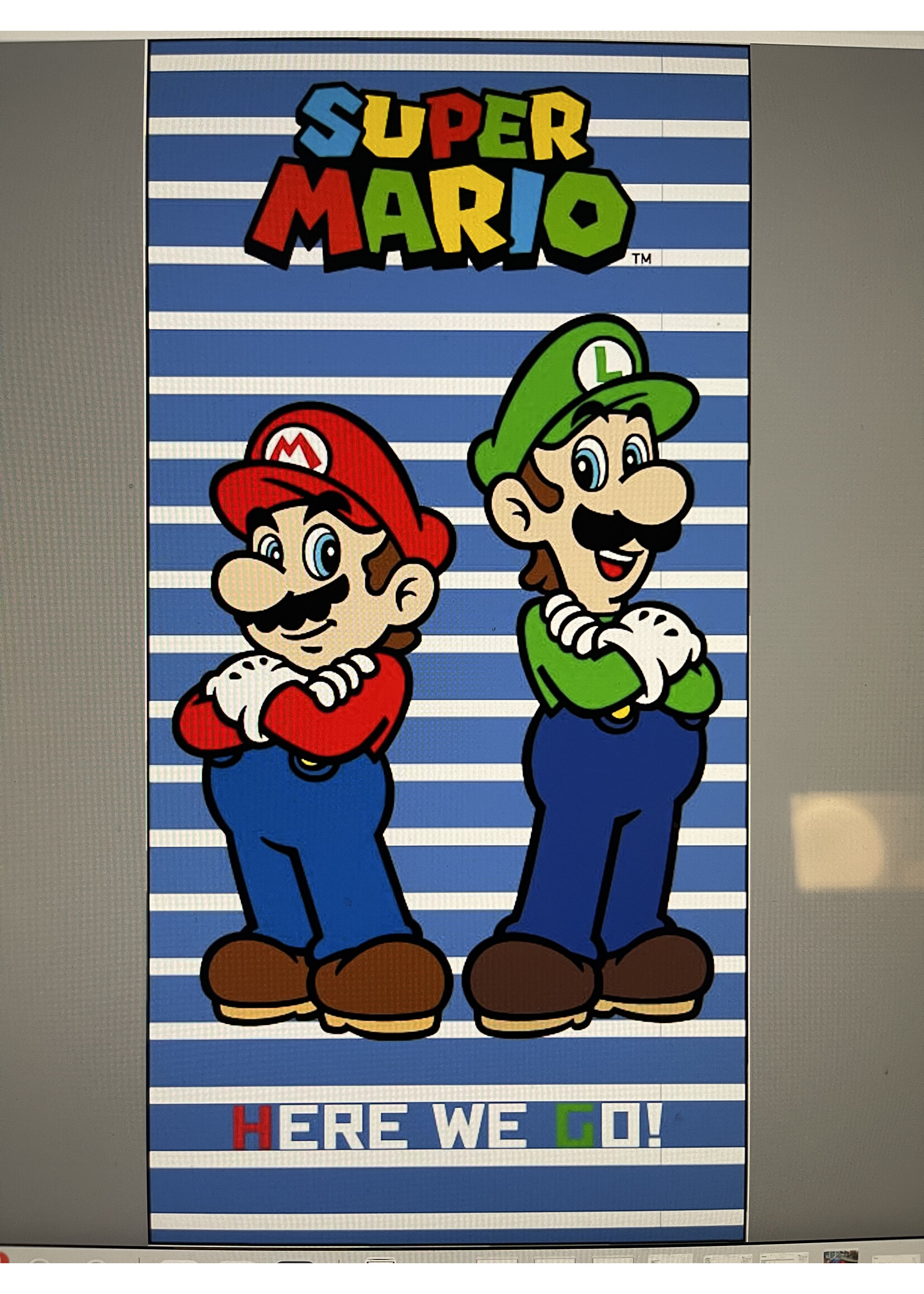 Nintendo  Super Mario Bath Towel Mario Luigi 70x140cm Cotton