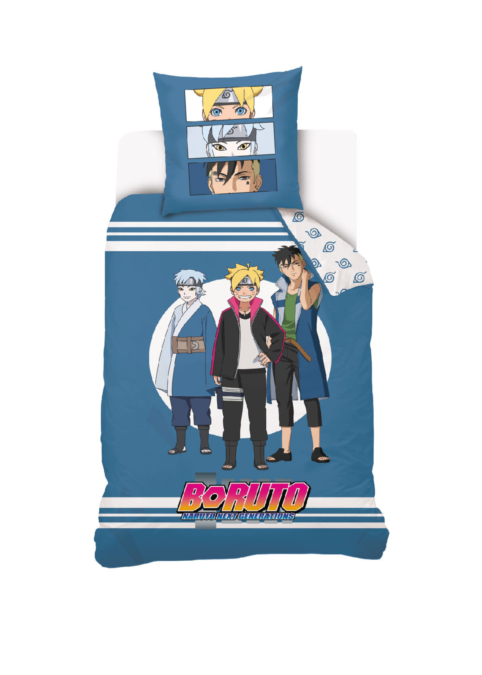 Boruto Dekbedovertrek 140x200cm Katoen Kussensloop 70x90cm Naruto Next Generation