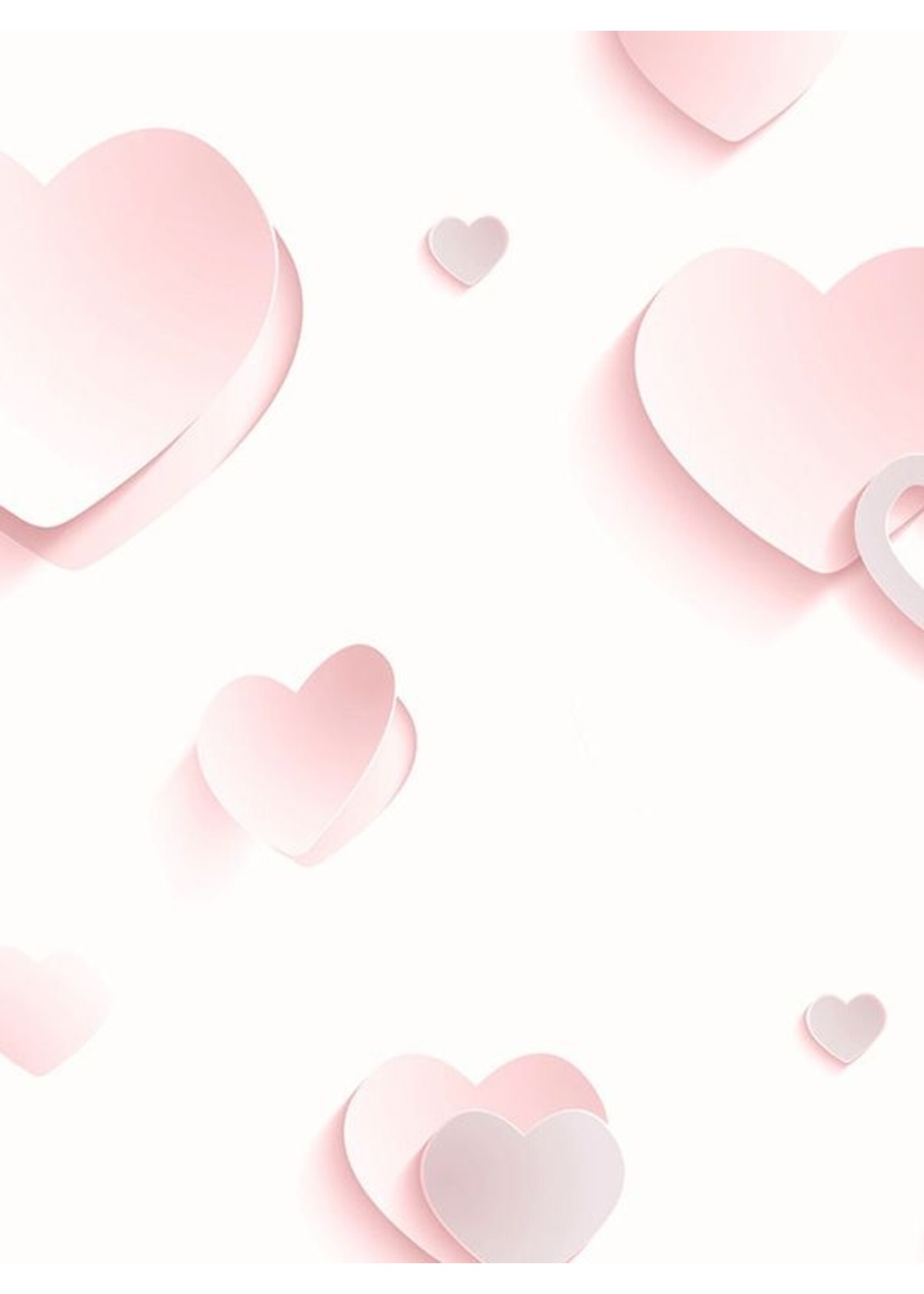 3D Hearts Glitter Wallpaper Pink Muriva J92603