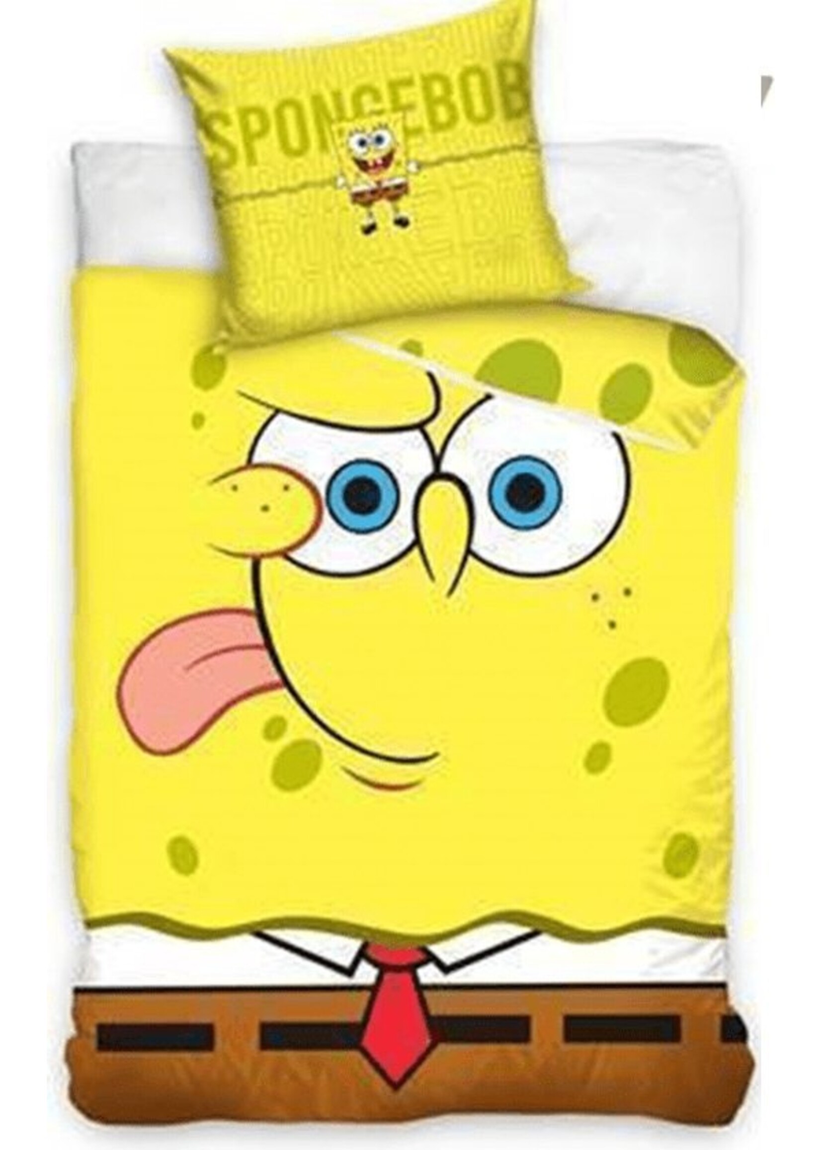 Sponge Bob Single Duvet 140 X 200 Cm Cotton  60 x 70 cm