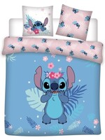 Disney Lilo & Stitch Dekbedovertrek Flower - Lits Jumeaux - 240 x 220 cm - Katoen