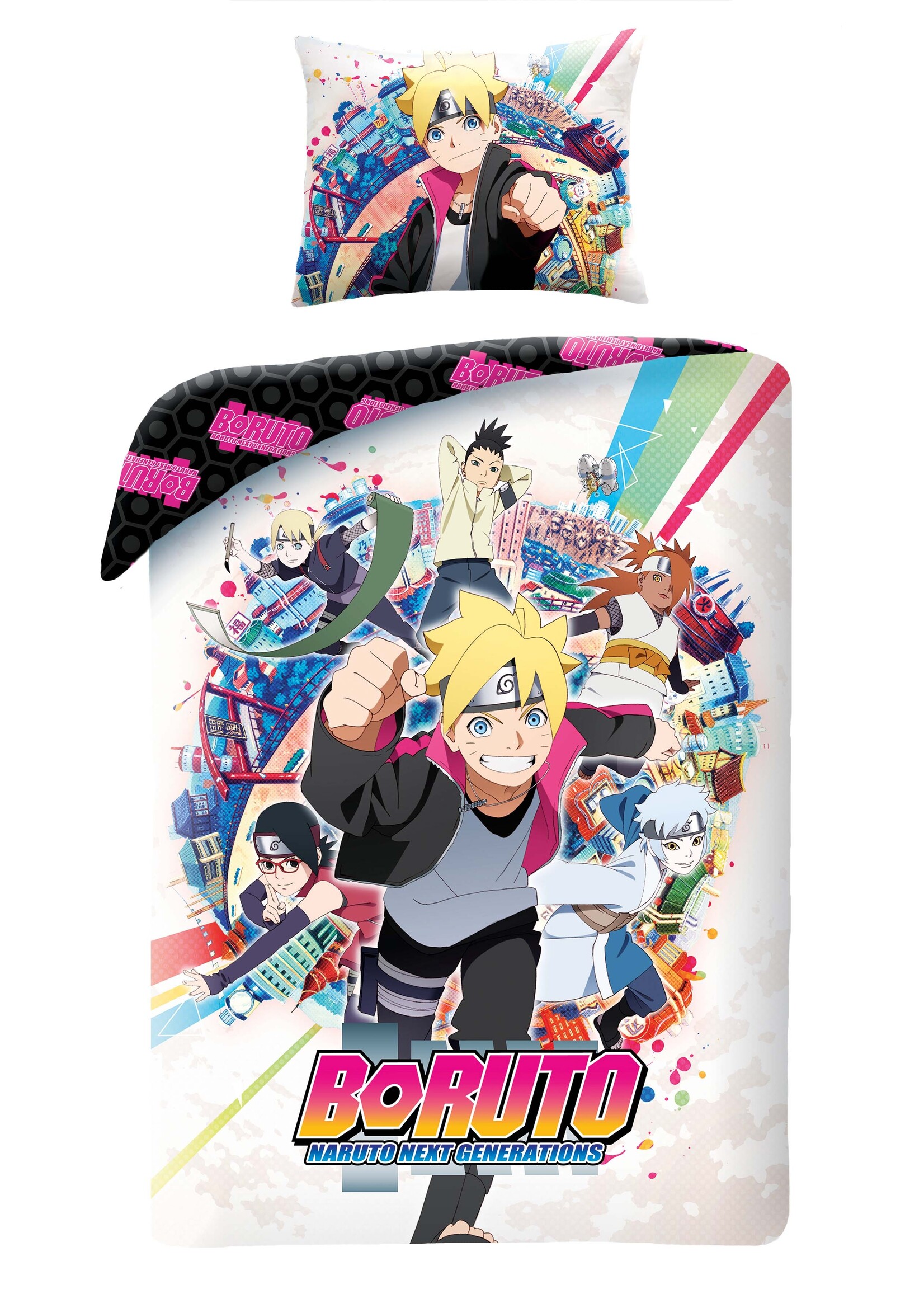 Boruto Naruto Next Generation Dekbedovertrek Eenpersoons  140x200cm Katoen