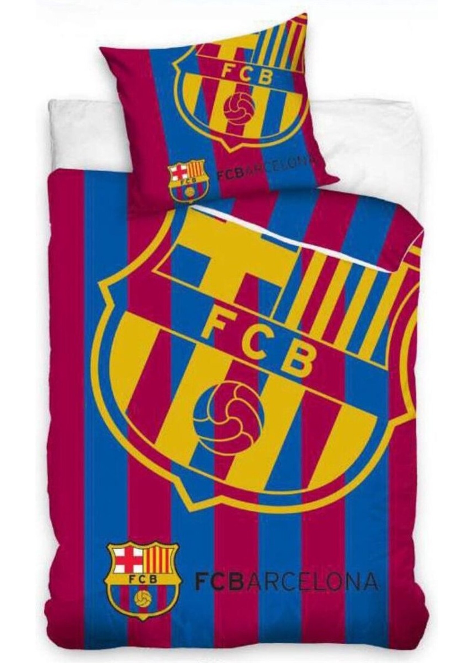 Single Duvet FCB Barcelona 140 X 200 Cm Cotton Pillowcase 65x65cm