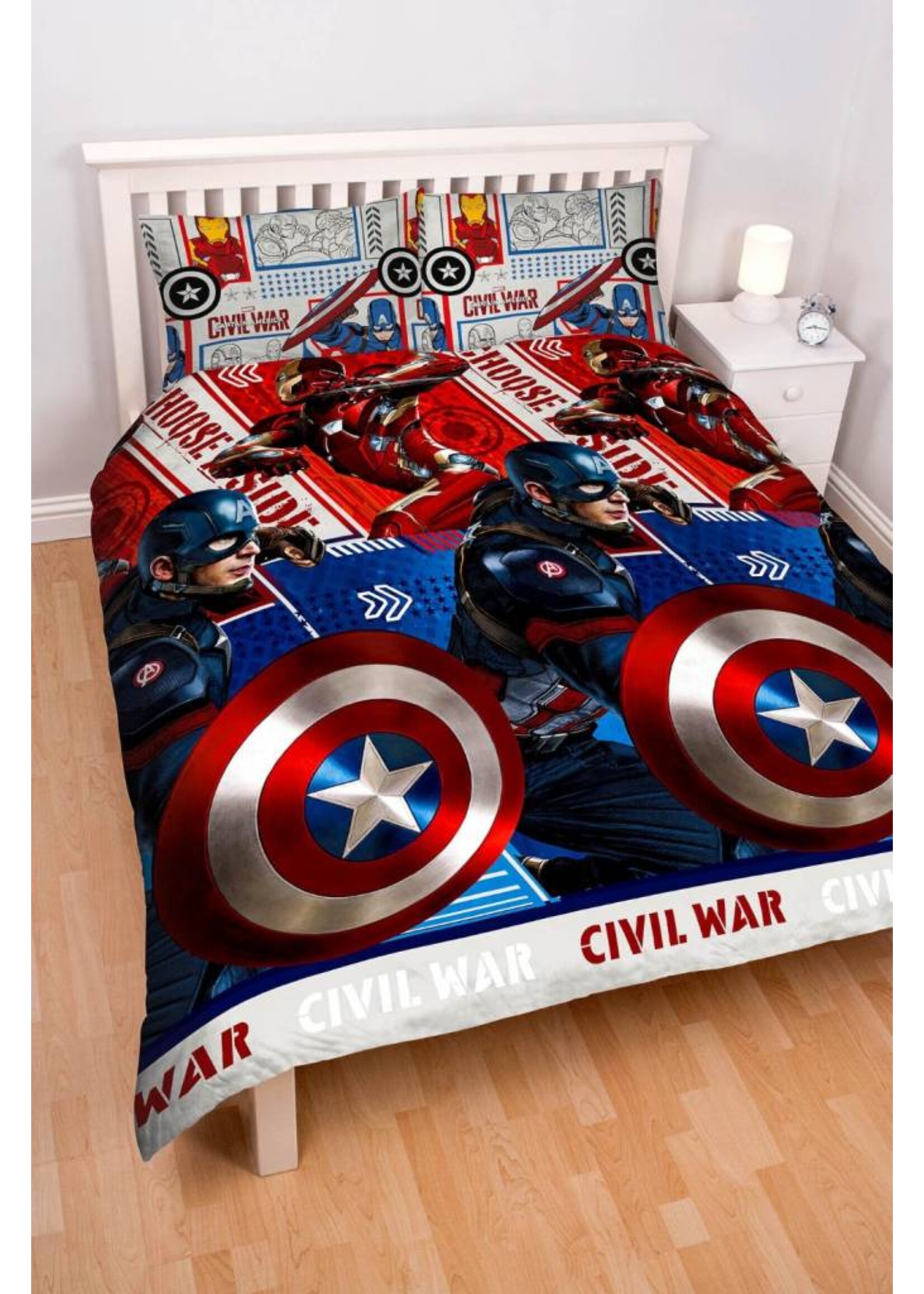Marvel  Captain America Tweepersoons Dekbedovertrek Civil War