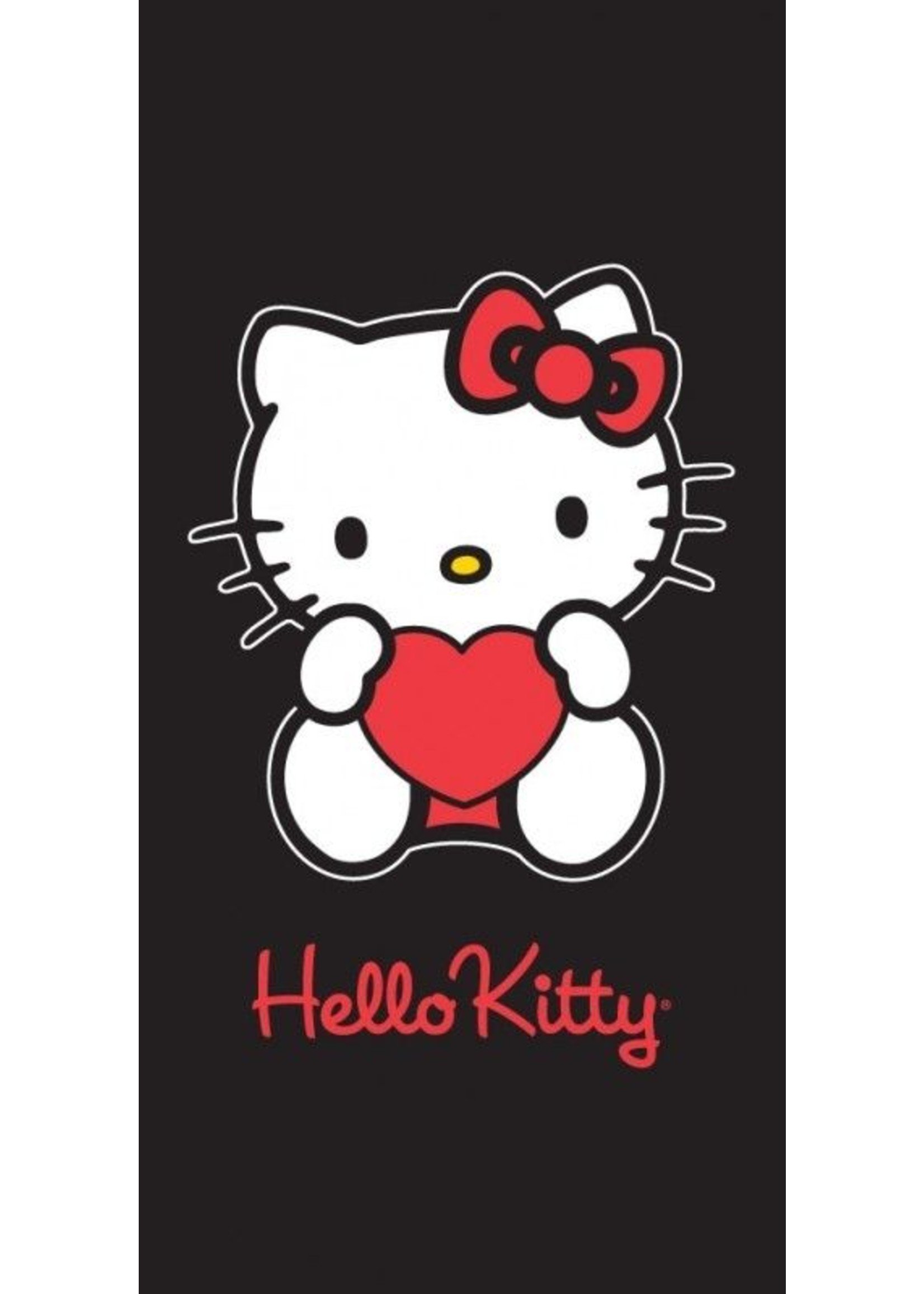 Sanrio  Hello Kitty Strandlaken Heart Black