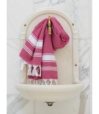 Ottomania kleine hamamdoek honingraat cerise