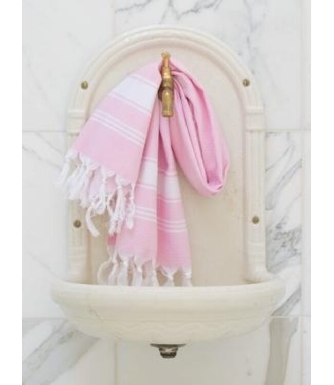 Ottomania kleine hamamdoek honingraat roze