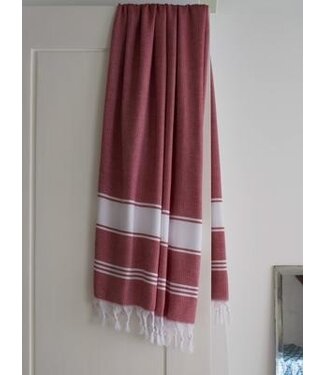 Ottomania hamamdoek Honingraat bordeaux