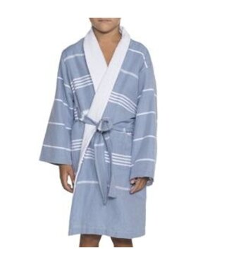 Lalay twinning kinder badjas Leyla badstof air blue