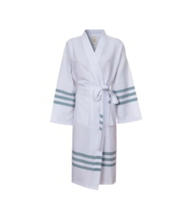 Lalay hamam badjas Bala Sultan white almond green