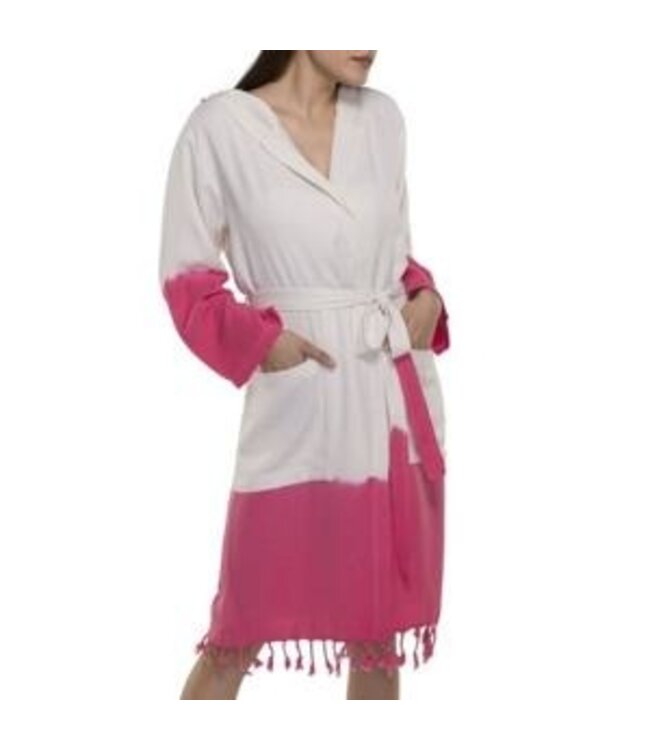 Lalay dip dye badjas fuchsia