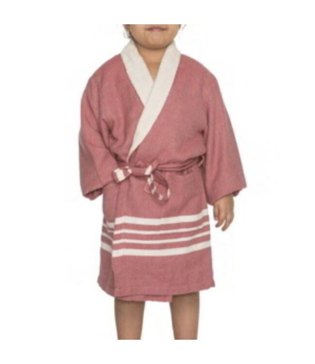 Lalay hamam kinderbadjas dusty rose