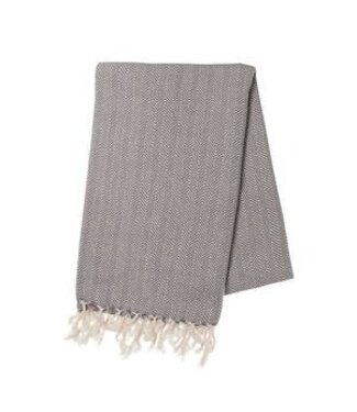 Lalay hamamdoek ZigZag dark grey