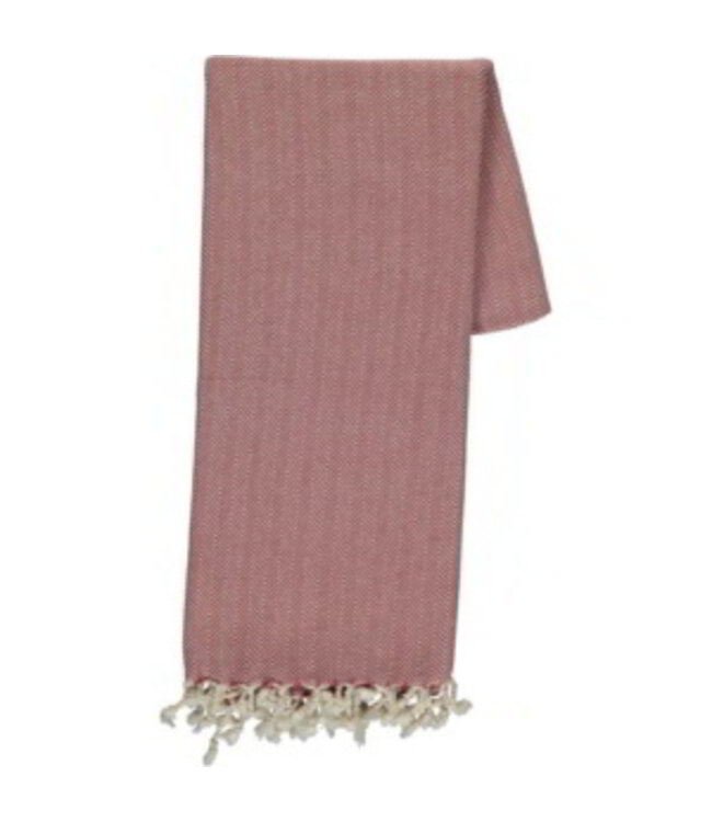 Lalay hamamdoek ZigZag dusty rose