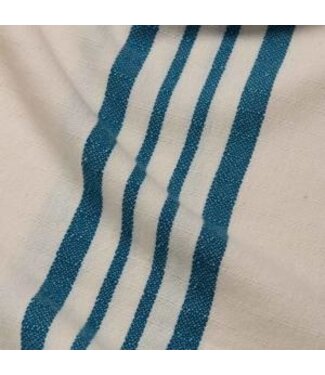 Lalay hamamdoek Krem Sultan XXL natural petrol blue