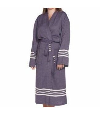 Lalay hamam badjas Krem Sultan dark purple