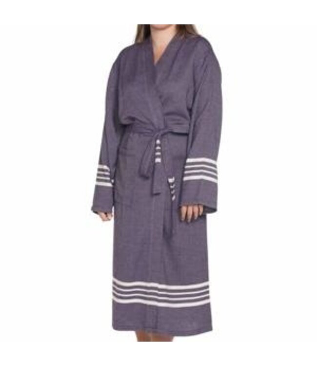 Lalay hamam badjas Krem Sultan dark purple