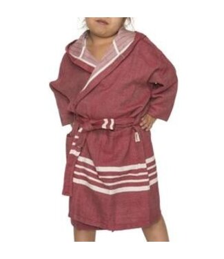 Lalay hamam badjas Sun kids bordeaux