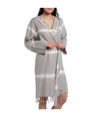 Lalay tie dye badjas taupe