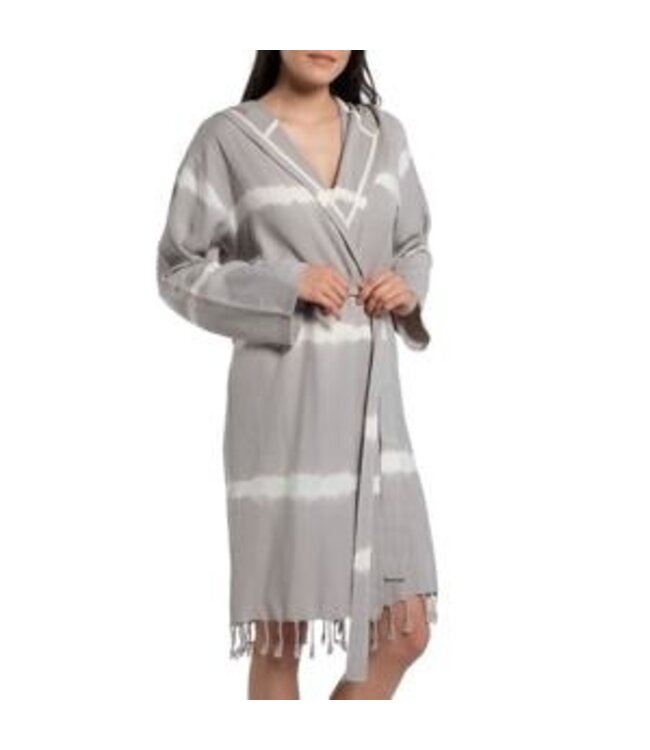 Lalay tie dye badjas taupe