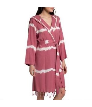 Lalay tie dye badjas dusty rose