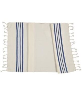 Lalay kleine hamamdoek Krem Sultan natural royal blue