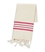 Lalay kleine hamamdoek Krem Sultan natural fuchsia