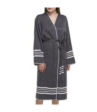 Lalay hamam badjas Krem Sultan kimono black