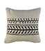 Lalay kussenhoes linnen hand printed black