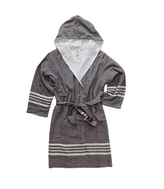 Lalay gevoerde hamam badjas Sun dark grey