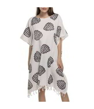 Lalay strandtuniek hand printed black