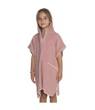 Lalay strandponcho ZigZag dusty rose