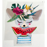 Bügelapplikation Melone