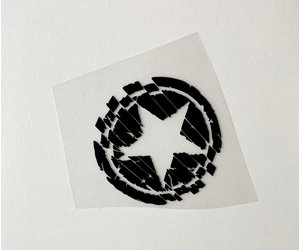 Iron-on patch Small Star Black - Made by Oranges