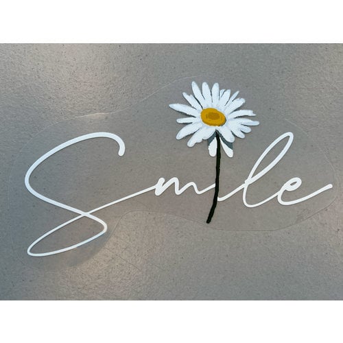 Patches Iron-on patch Smile White