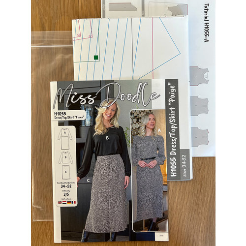 Paper pattern H1055 Dress/Top/Skirt Fiona paper pattern