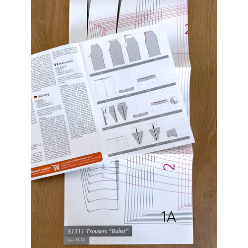 Paper pattern S1311 Broek Babet papierpatroon Paper pattern S1311 Broek Babet papierpatroon