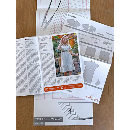 Paper pattern S1315 Robe Natalie patron papier