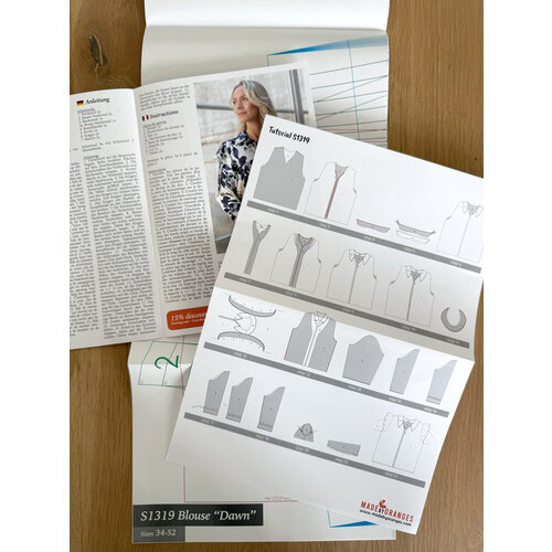 Paper pattern S1319 Blouse Dawn paper pattern Paper pattern S1319 Blouse Dawn paper pattern