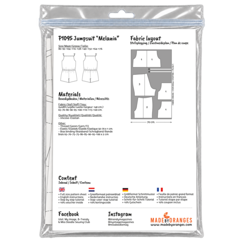 Paper pattern P1095 Jumpsuit Melania Papierschnittmuster