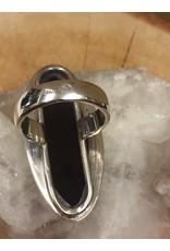 onyx ring zilver