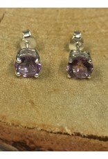 amethyst facet oorstekers