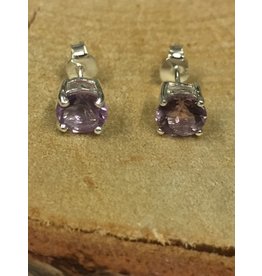 amethyst facet oorstekers