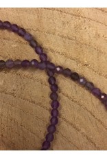 amethystv facet collier met zilver slotje en oogje