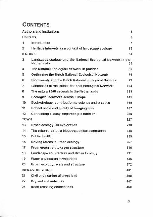 Landscape ecology in the Dutch context