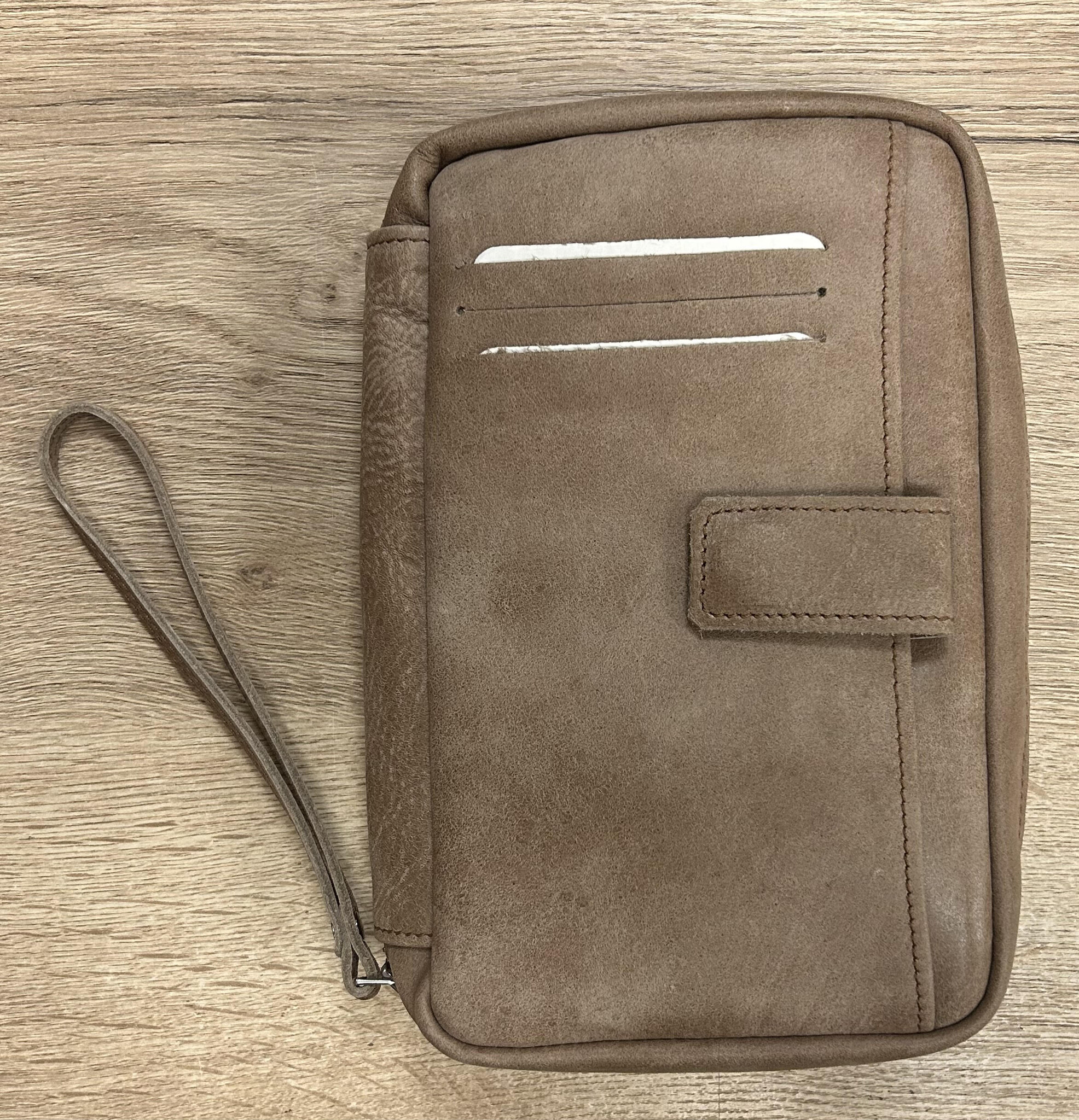 Leather Cigar Case Beige