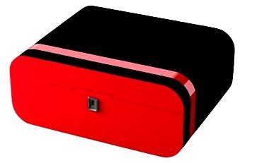 Guy Janot Humidor Zwart/Rood Glans