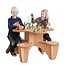 Joy-Toy Table de jeu boulier avec 4 chaises integrées
