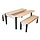 Table avec bancs en bois pour enfants